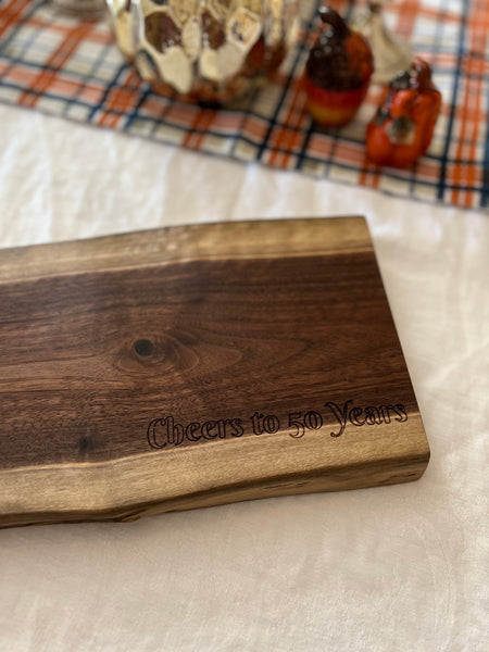 Live Edge Walnut Charcuterie Board