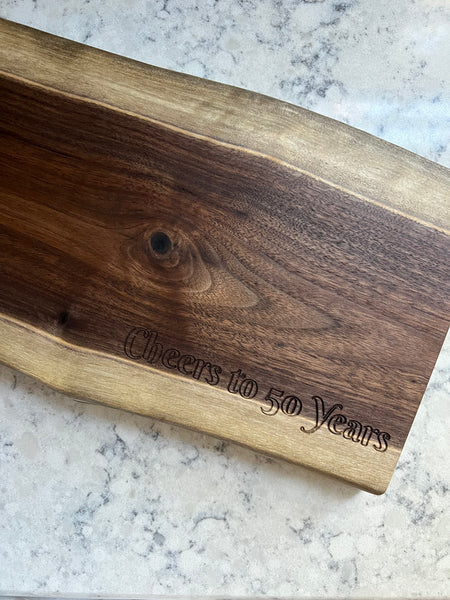 Live Edge Walnut Charcuterie Board