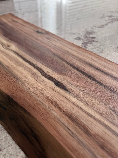 Close up of walnut charcuterie board