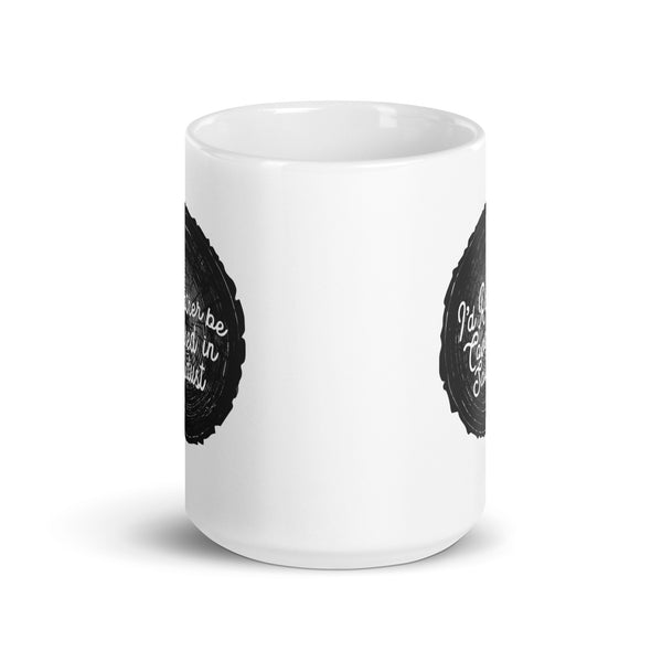 White glossy mug
