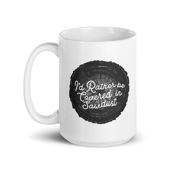 White glossy mug