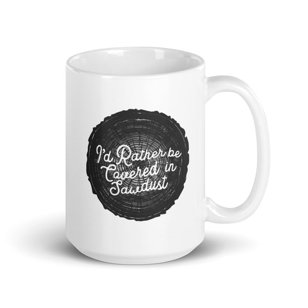 White glossy mug