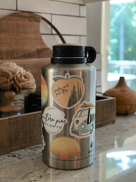 Peaches and Pine Trees Sticker