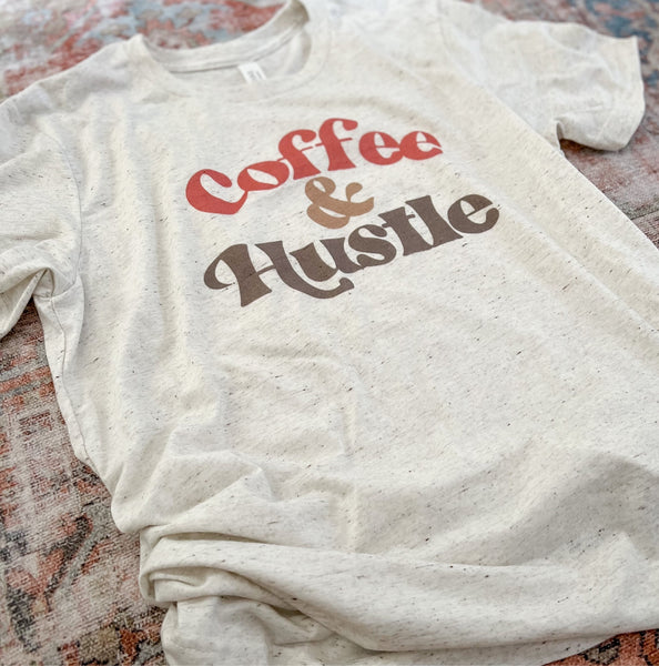 Coffee & Hustle - Rust/Coffee Tri-blend Unisex Short Sleeve Tee