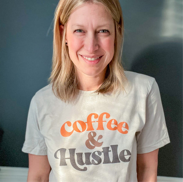 Coffee & Hustle - Mustard/Coffee Unisex Short Sleeve Tee