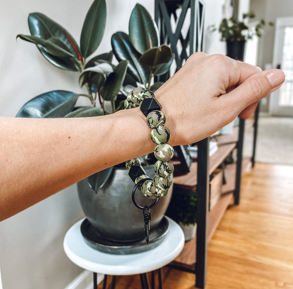 Camo Adult Wristlet Keychain