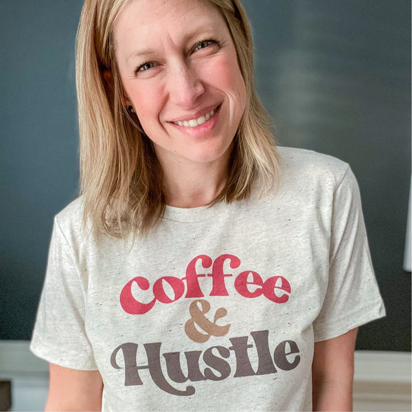 Coffee & Hustle - Rust/Coffee Tri-blend Unisex Short Sleeve Tee