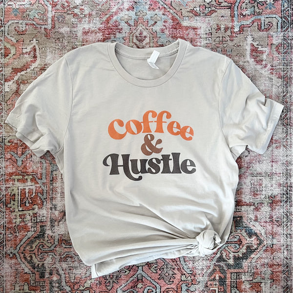 Coffee & Hustle - Mustard/Coffee Unisex Short Sleeve Tee