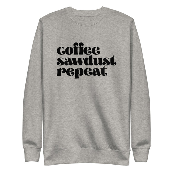 MAKER COLLECTION Coffee Sawdust Repeat Fleece Pullover