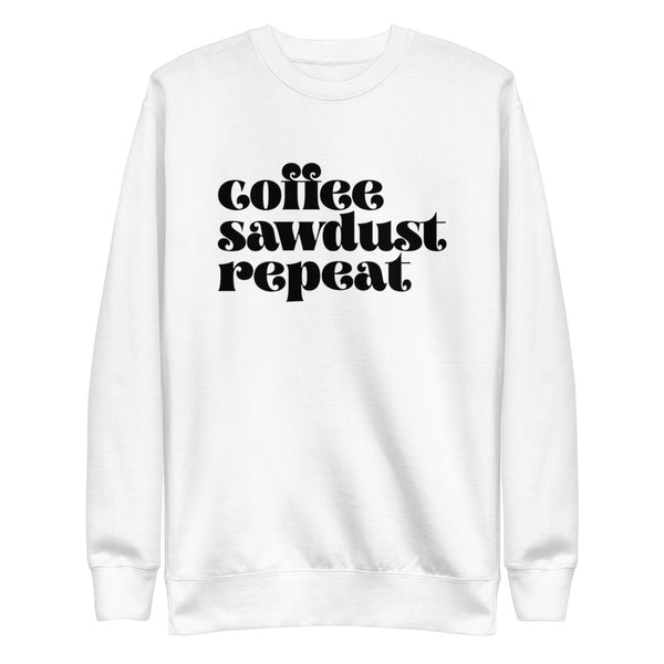 MAKER COLLECTION Coffee Sawdust Repeat Fleece Pullover