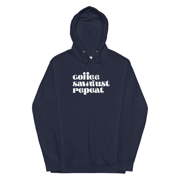 MAKER COLLECTION Heavyweight Coffee Sawdust Repeat Hoodie