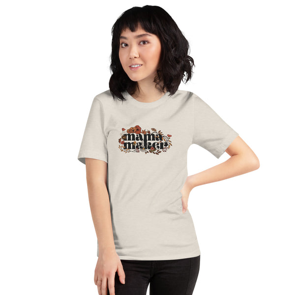 MAKER COLLECTION Fall Floral Mama Maker Short Sleeve Tee
