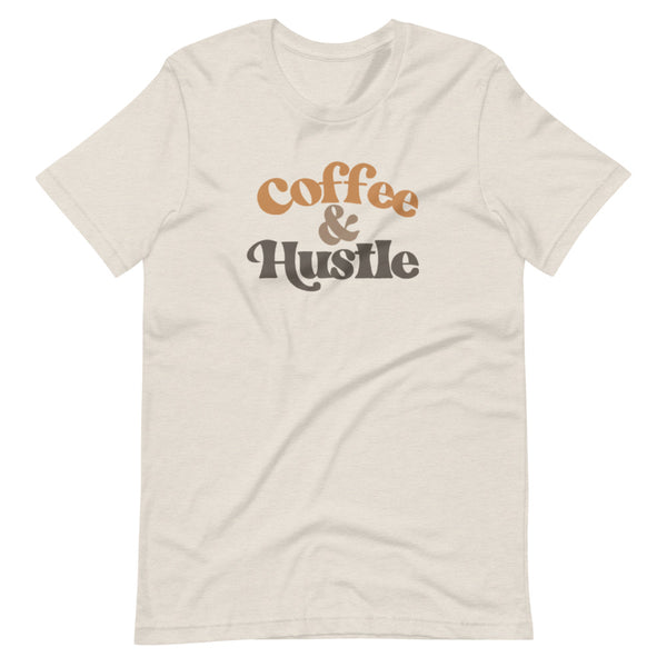 Coffee & Hustle - Mustard/Coffee Unisex Short Sleeve Tee