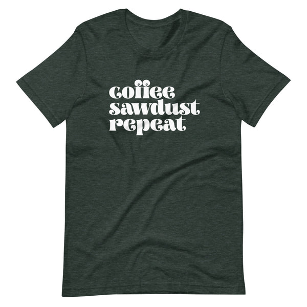 MAKER COLLECTION Coffee Sawdust Repeat Unisex Short Sleeve Tee