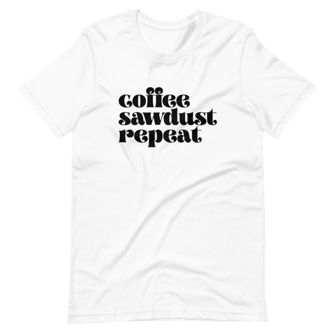 MAKER COLLECTION Coffee Sawdust Repeat Unisex Short Sleeve Tee