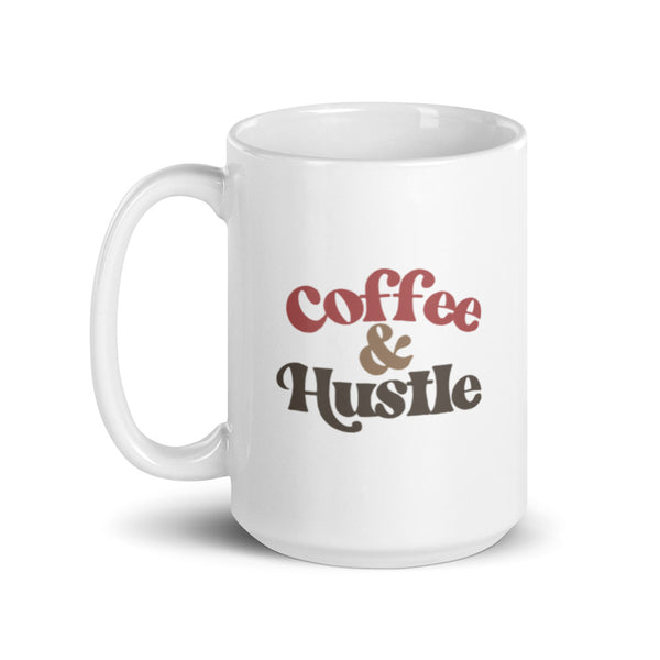 Coffee & Hustle Mug - Rust/Coffee