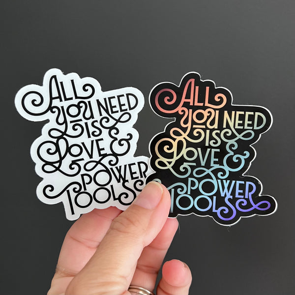 Love & Power Tools Sticker