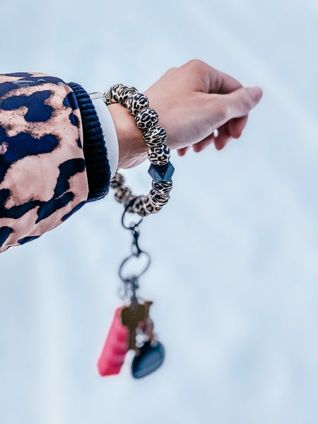 Leopard Adult Wristlet Keychain