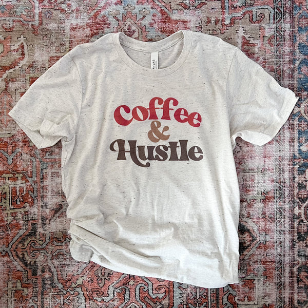 Coffee & Hustle - Rust/Coffee Tri-blend Unisex Short Sleeve Tee
