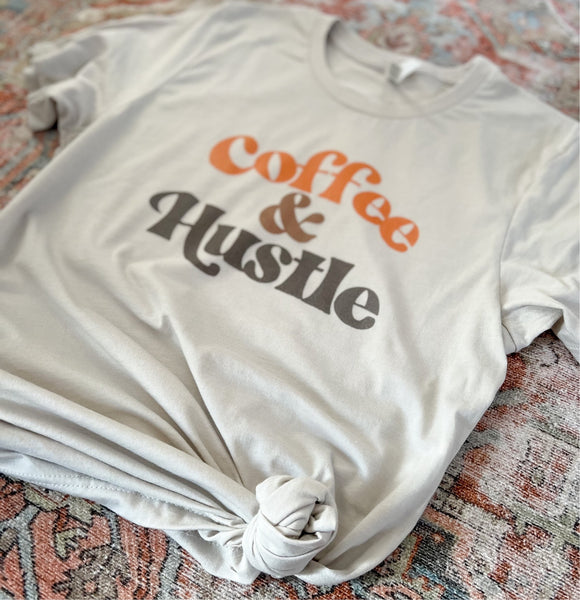 Coffee & Hustle - Mustard/Coffee Unisex Short Sleeve Tee