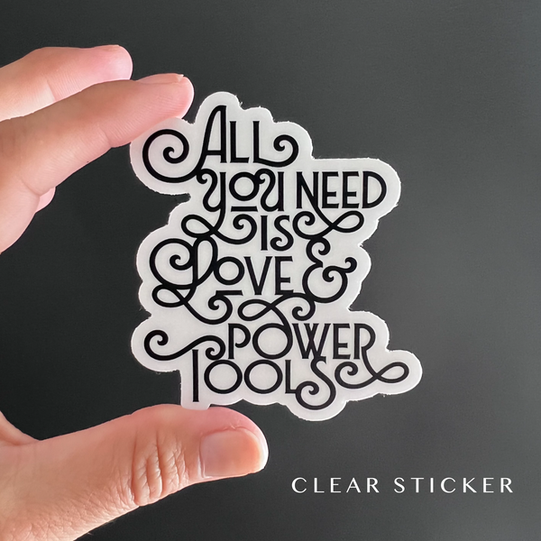 Love & Power Tools Sticker