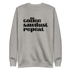 MAKER COLLECTION Coffee Sawdust Repeat Fleece Pullover