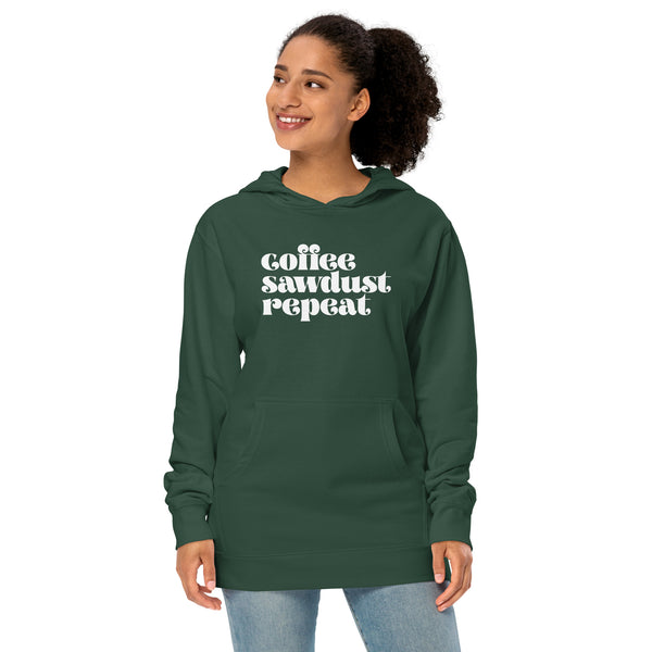 MAKER COLLECTION Heavyweight Coffee Sawdust Repeat Hoodie